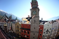 Slackliner Christian Waldner, Foto: Johannes Sautner